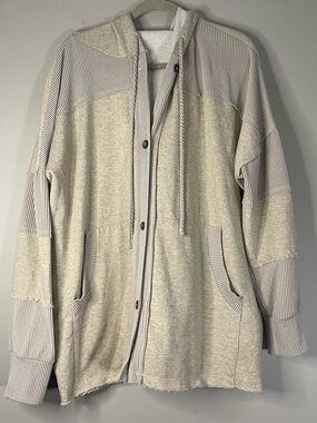 Blumin Light Cream Hooded Cardigan Jacket